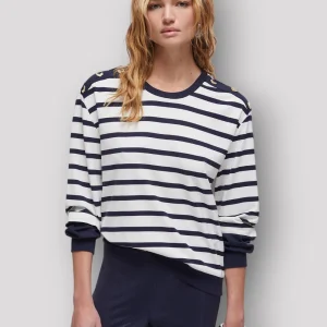 Felpa a Righe Liu Jo in Misto Viscosa Interlock TA6083-3882