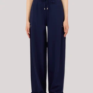 Pantalone Barrel Liu Jo in Jersey Punto Milano Blu TA6177-3924