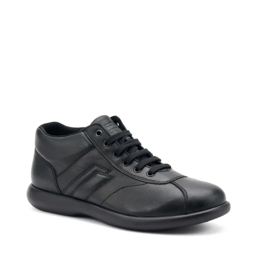Frau 27N4 sneaker casual alta in pelle nero - immagine 3