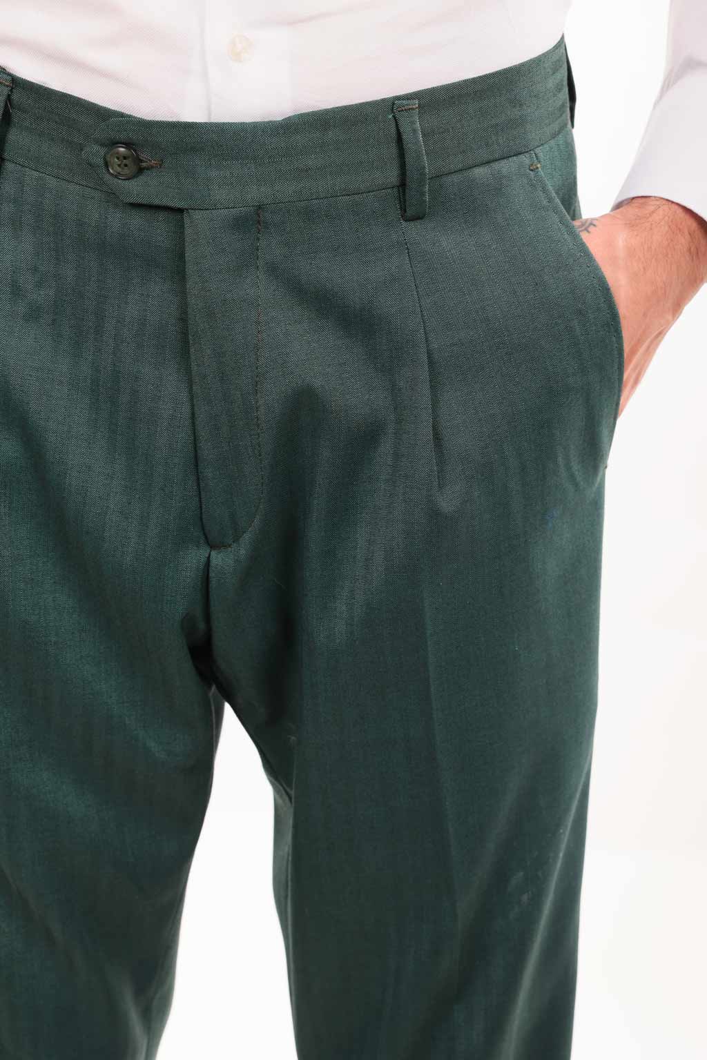 Pantalone spigato classico da abito - immagine 3
