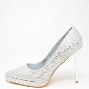 Décolleté con strass e plateau