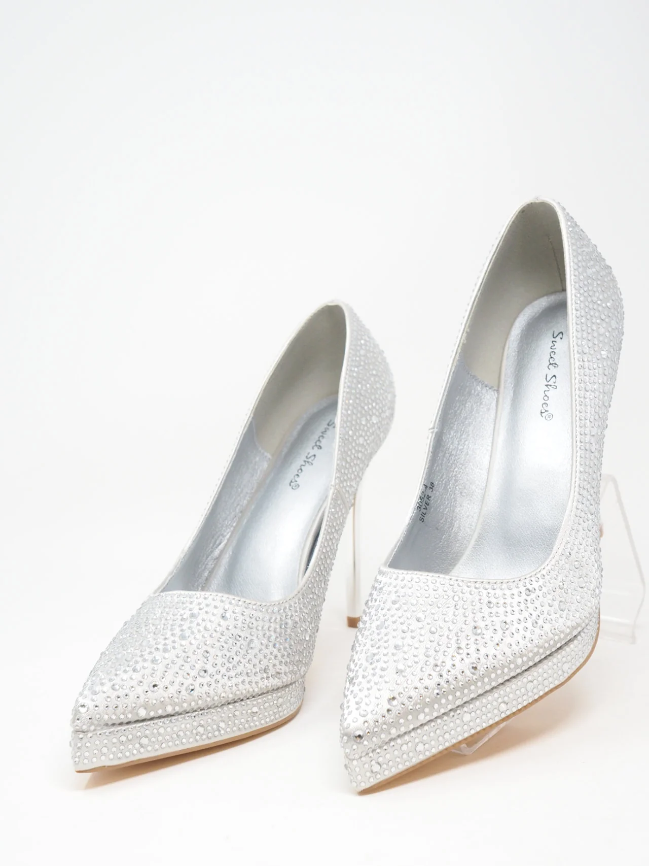 Décolleté con strass e plateau - immagine 5