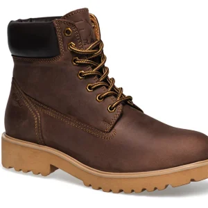 FRAU 30L1 STIVALETTO STRINGATO PELLE NERO