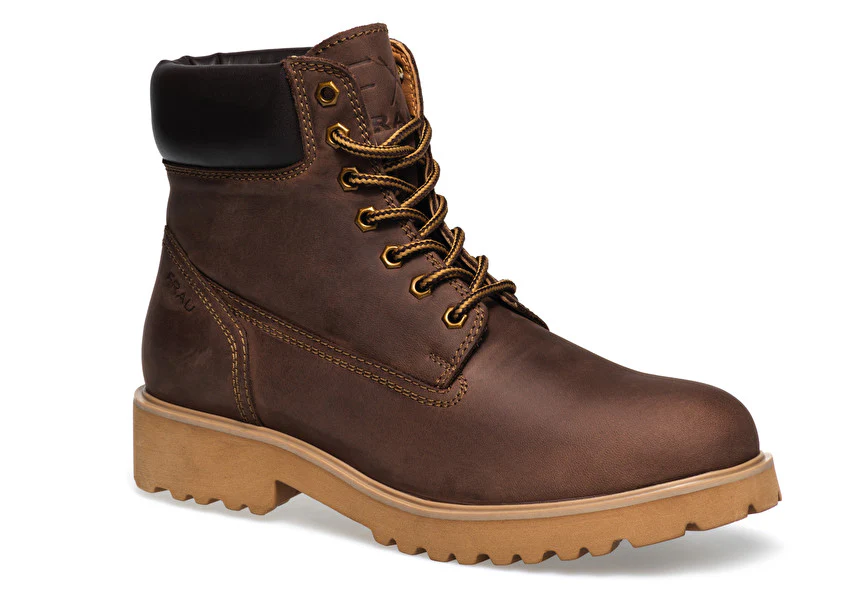 FRAU 30L1 STIVALETTO STRINGATO PELLE NERO