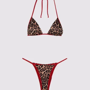 Bikini Donna F**K Triangolo con Slip Regolabile Fantasia 0010X26