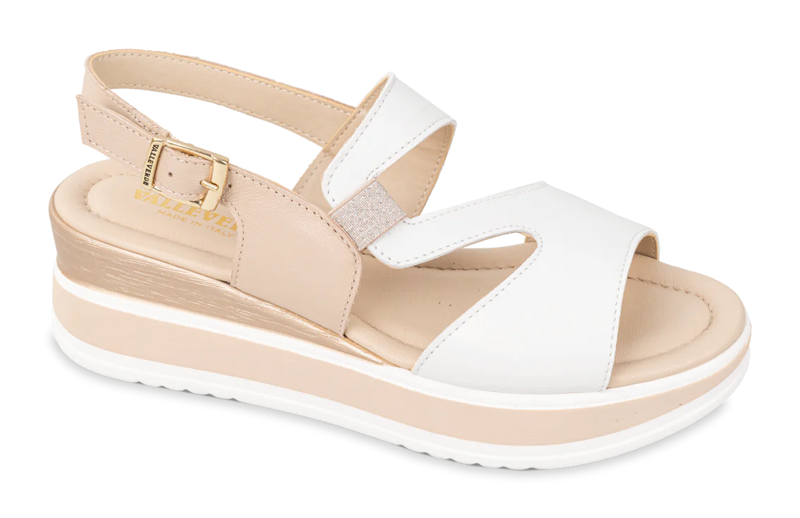 Valleverde 32110 sandalo donna in pelle bianca - immagine 2