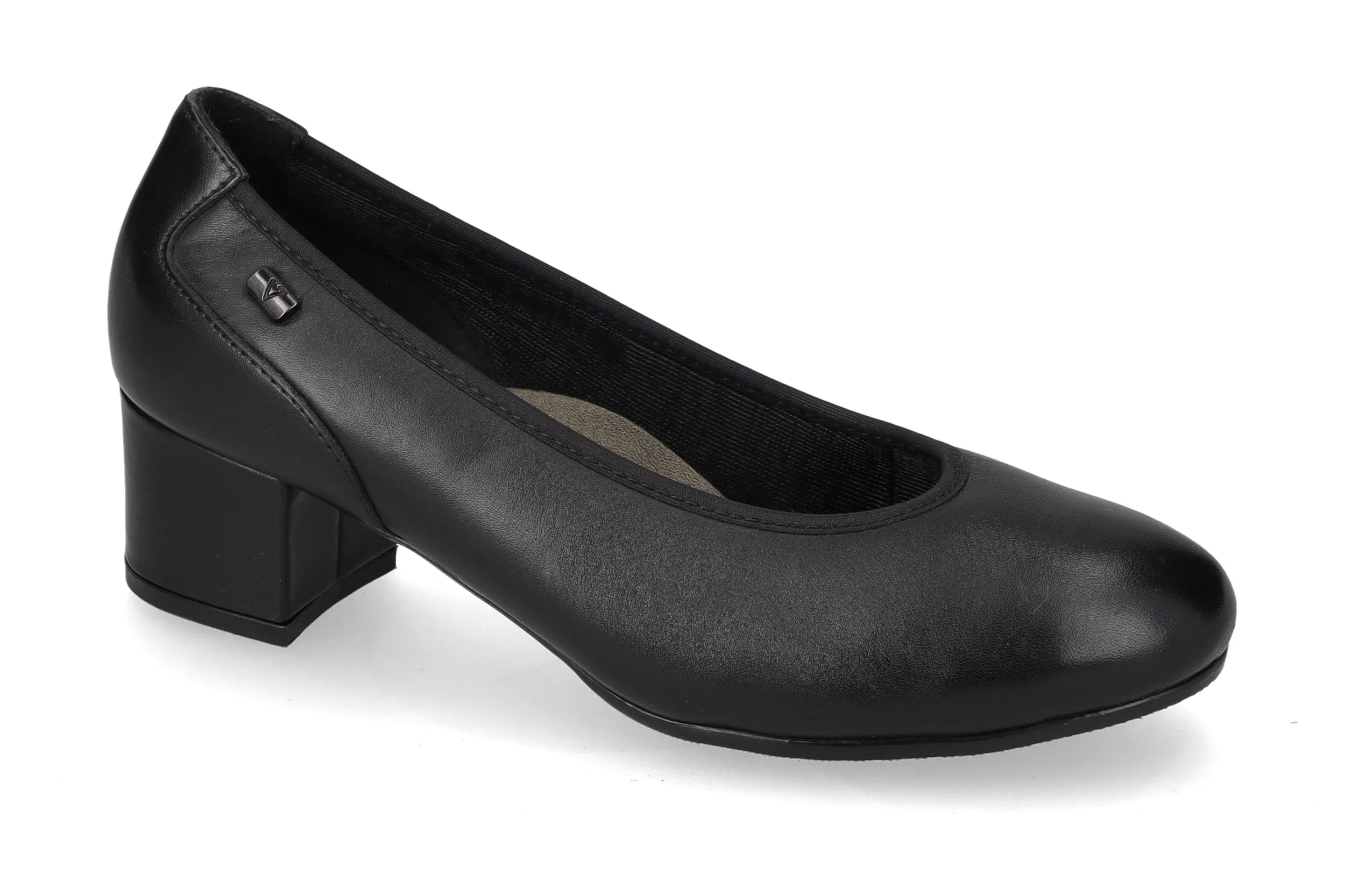 Valleverde 36372 Decolleté con tomaio e sottopiede in pelle - immagine 3