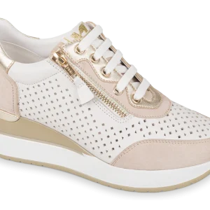 Valleverde 36421 sneakers donna in pelle scamosciata beige