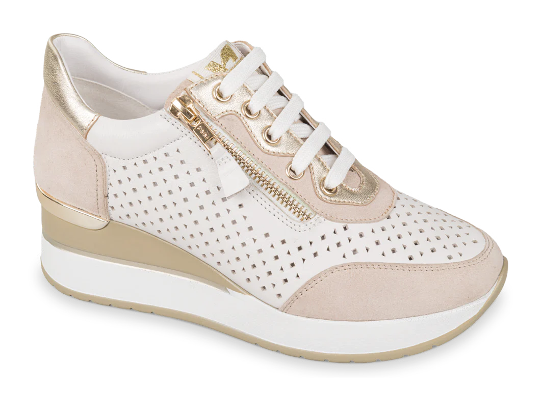 Valleverde 36421 sneakers donna in pelle scamosciata beige