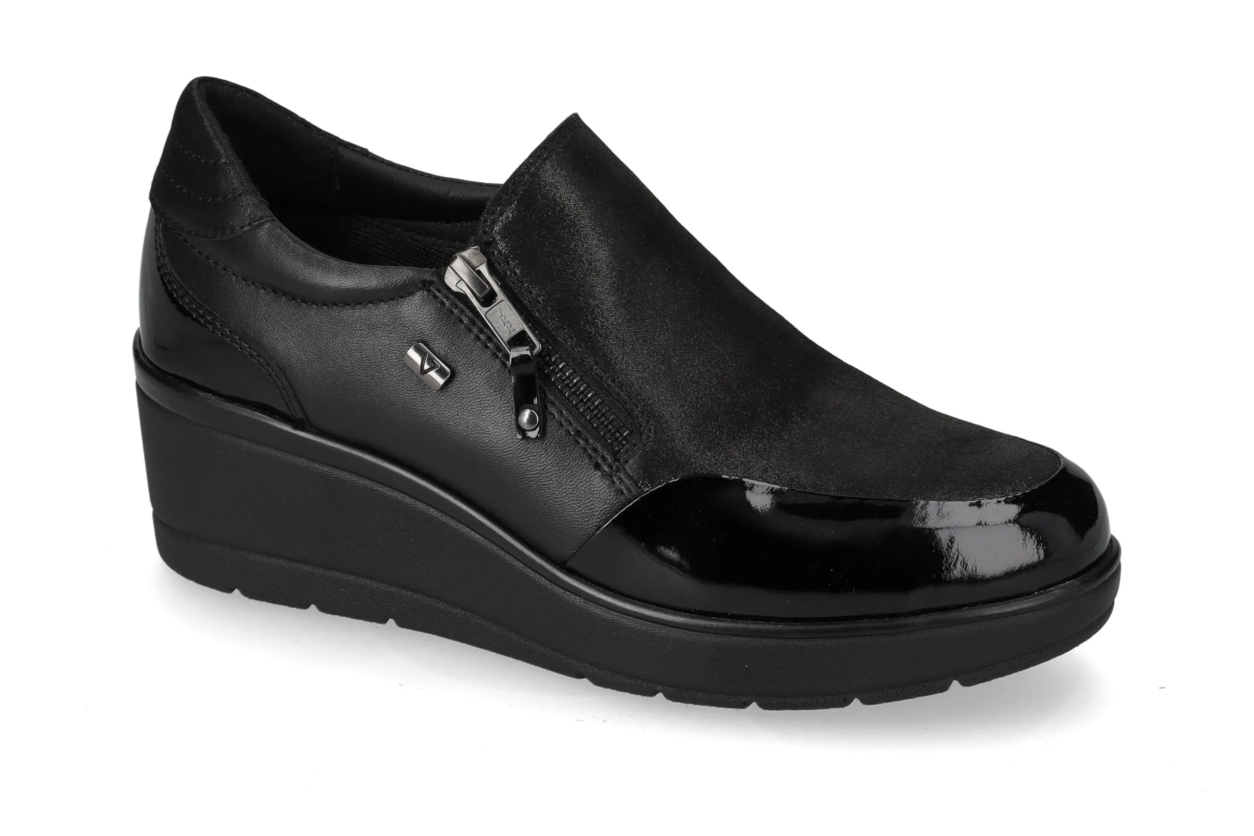 Valleverde 36446 Sneaker donna con tomaio e sottopiede in pelle e zeppa media - immagine 3