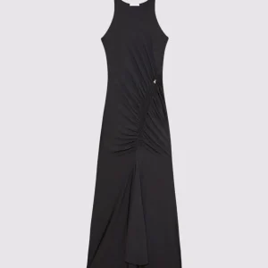 Abito lungo con arricciatura Nero Patrizia Pepe