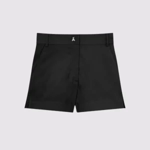 Bermuda a vita alta in cotone Nero Patrizia Pepe