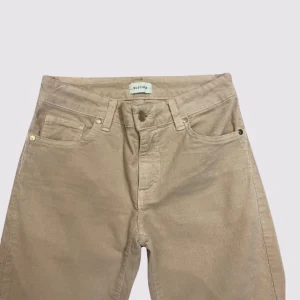 Pantalone di velluto beige
