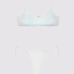 Bikini Donna Top con Slip Regolabile Bianco 0432-WH F**K