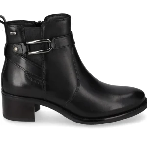 Valleverde 47614 Tronchetto donna con tomaio e sottopiede in pelle e accessorrio decorativo