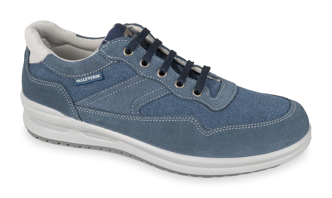 Valleverde 53874 sneakers uomo in pelle e scamosciato jeans
