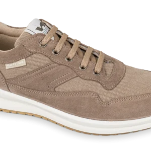 Valleverde 53874 sneakers uomo in pelle e scamosciato taupe