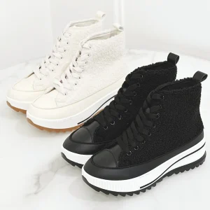 Sneakers con montone arricciato