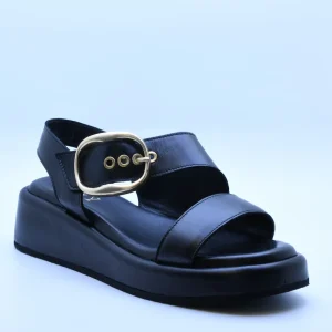 Pixy 582502 sandalo con zeppa e fibbia black