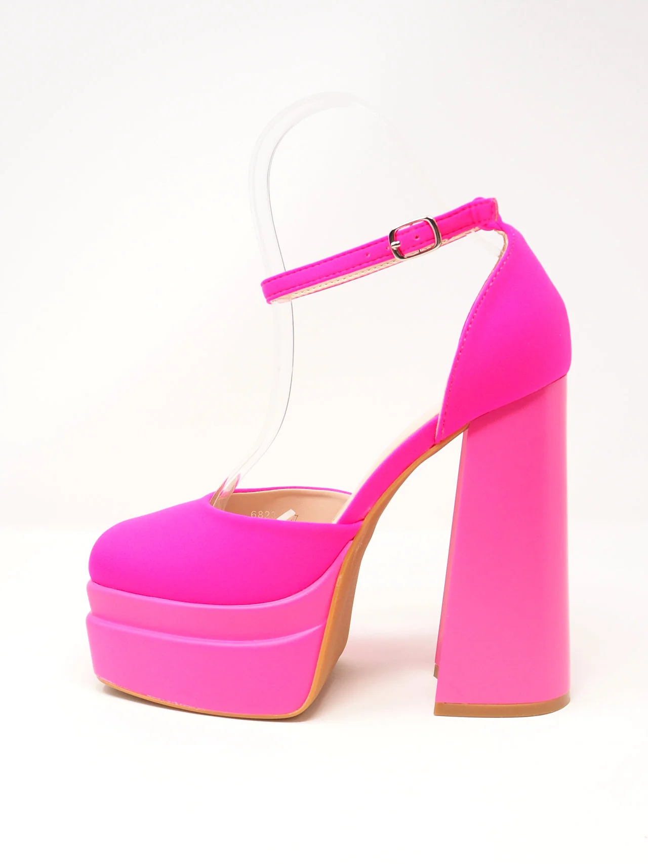 Décolleté con plateau e tacco grosso - immagine 2