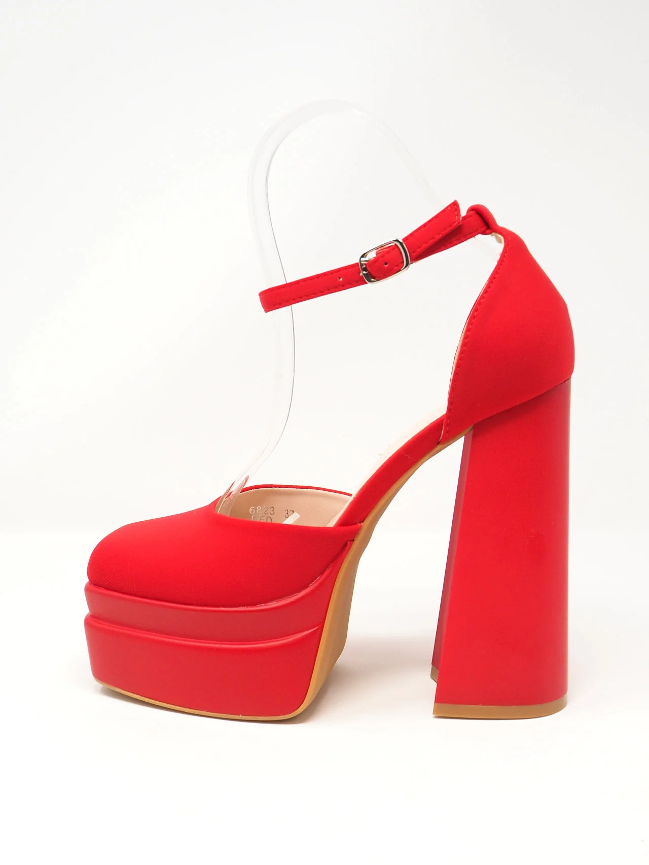 Décolleté con plateau e tacco grosso - immagine 5