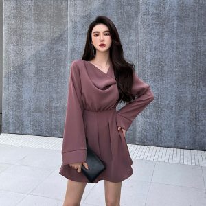 Abito Primavera Nuovo Temperamento Slim Fashion