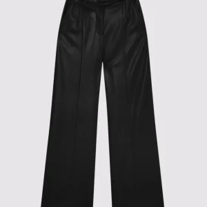 Pantaloni Palazzo in Tessuto Spalmato con Cinturino Logato Patrizia Pepe