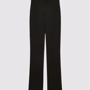 Pantaloni Slim in Tessuto Tecnico Nero con Rivetto Fly Patrizia Pepe