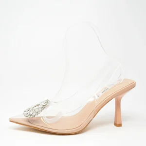 Slingback con diadema di strass