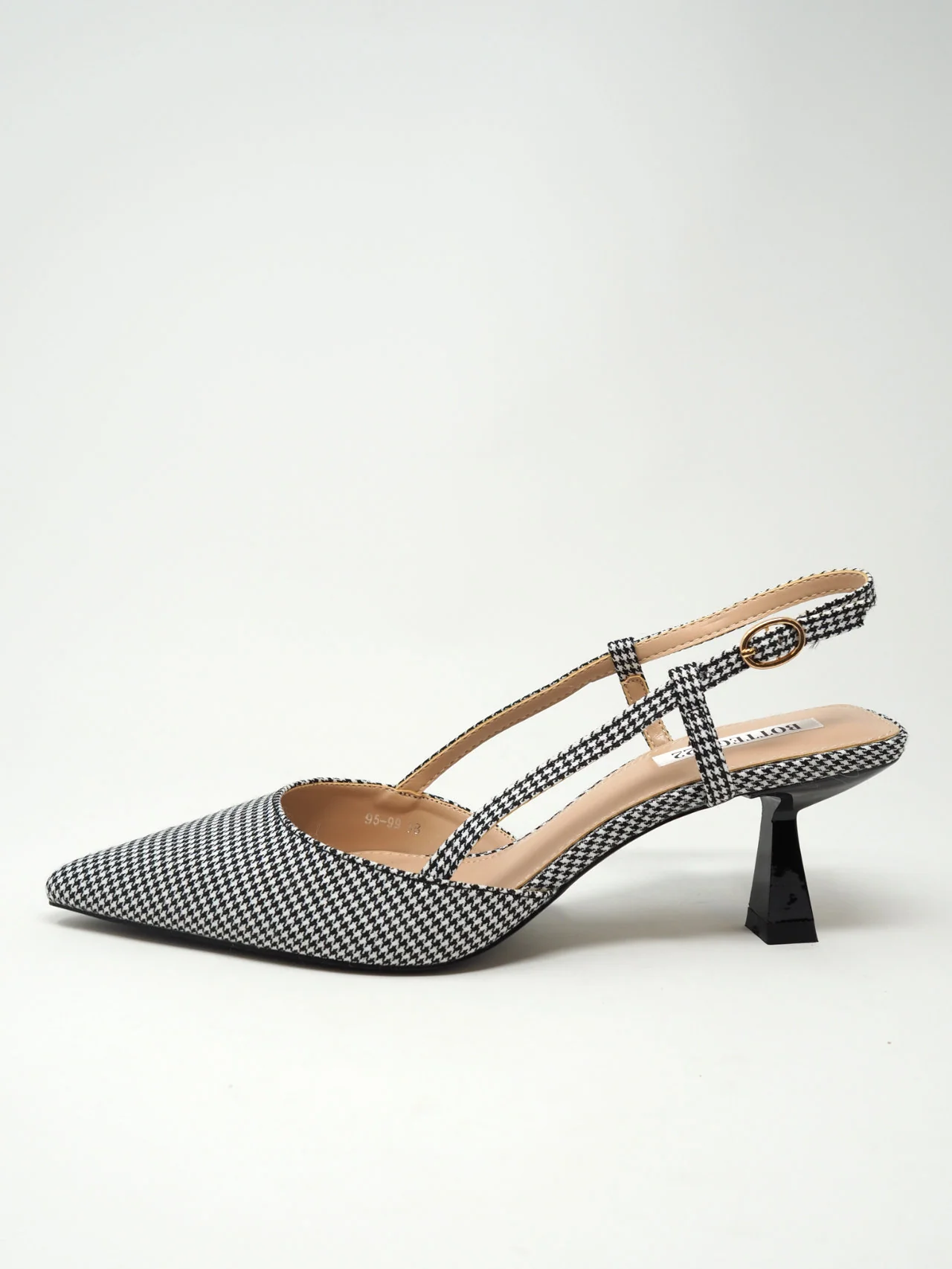 Décolleté slingback pied de poule - immagine 2