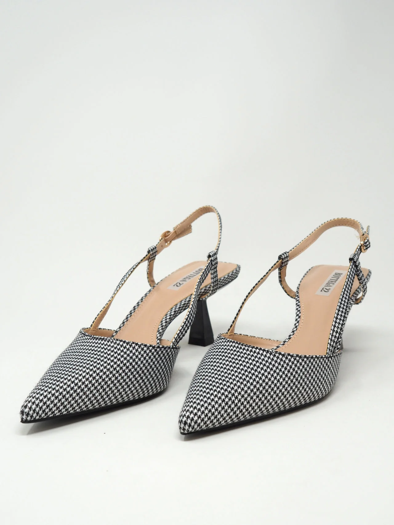Décolleté slingback pied de poule - immagine 3