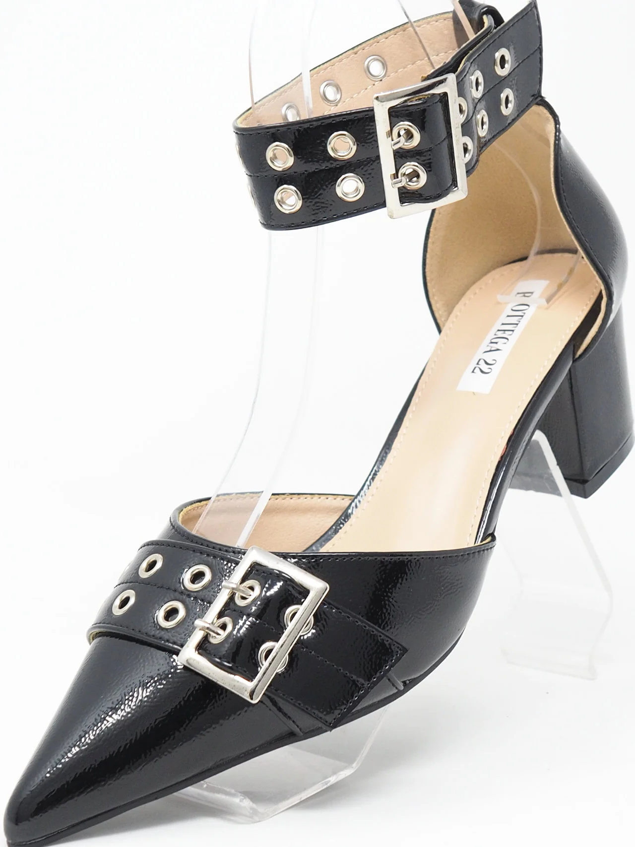 Décolleté lucide con fibbie - immagine 6