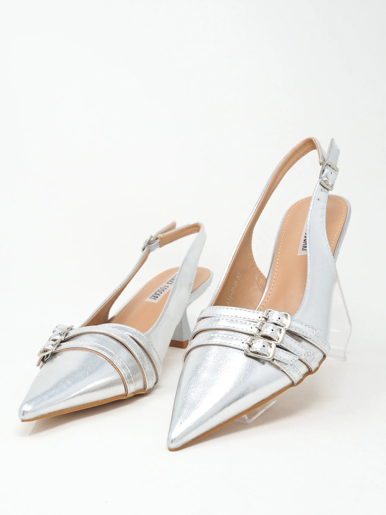 Décolleté slingback con fibbie - immagine 3