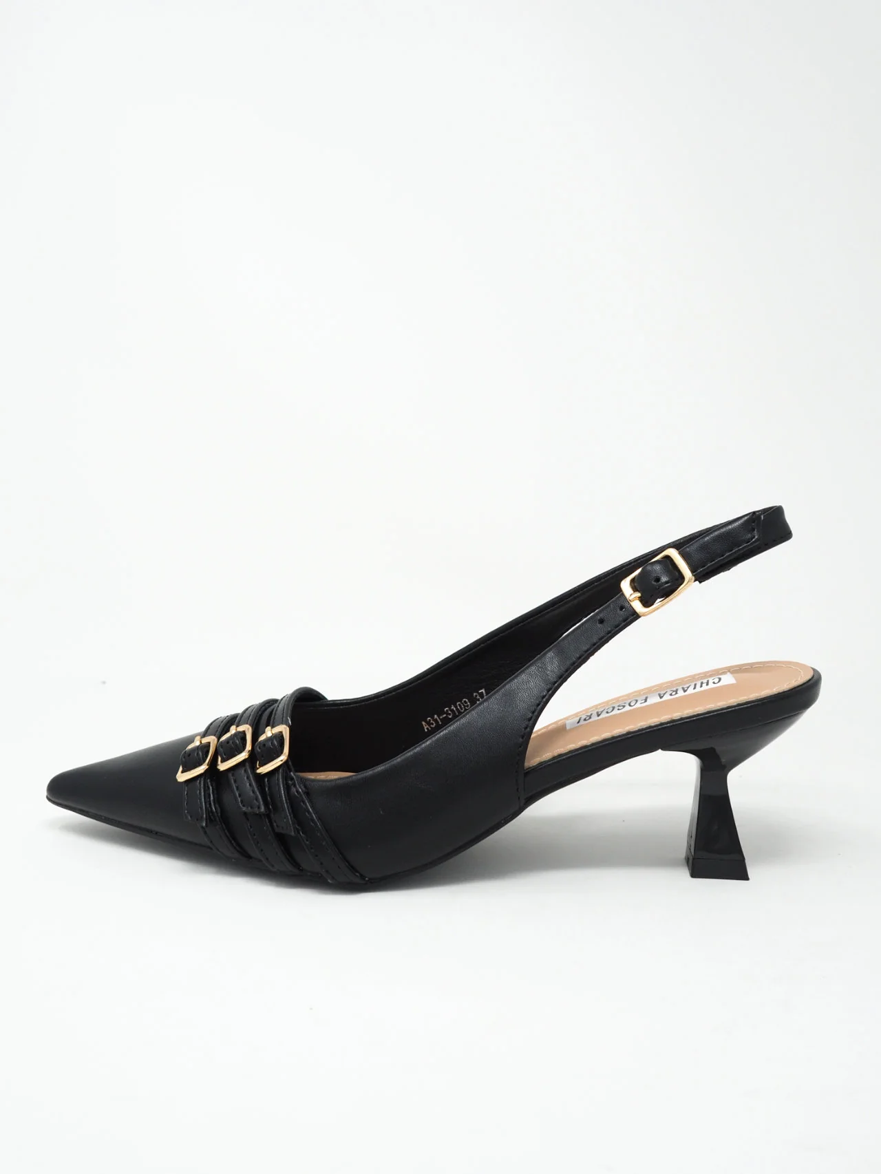 Décolleté slingback con fibbie - immagine 4