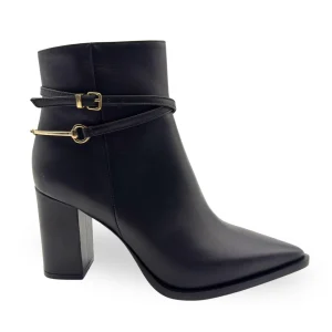 Albano 2912 stivaletti con tacco in pelle nei colori nero o visone