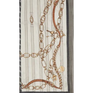 Guess AW5351 sciarpa donna nera e rossa