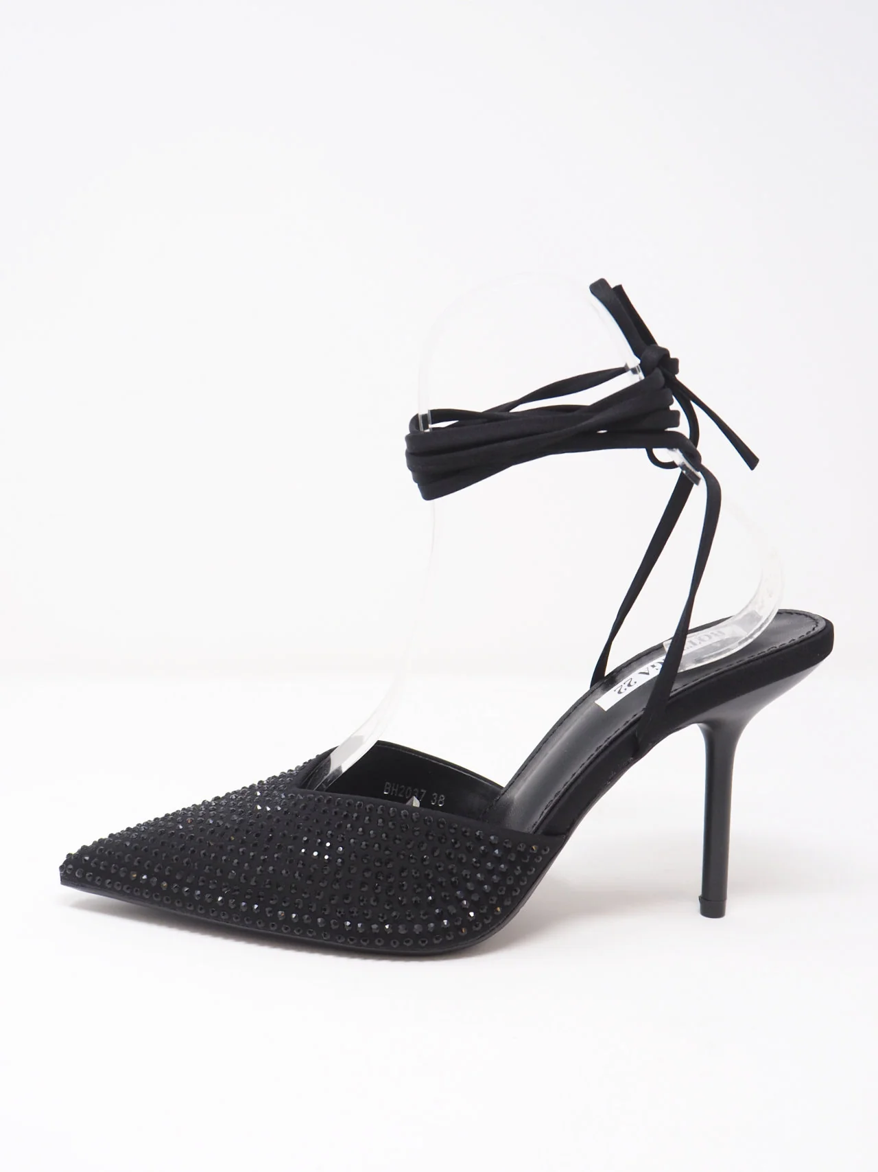 Décolleté con lacci e strass - immagine 4