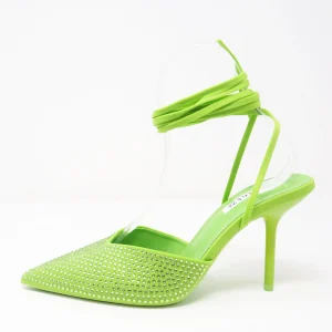 Décolleté con lacci e strass