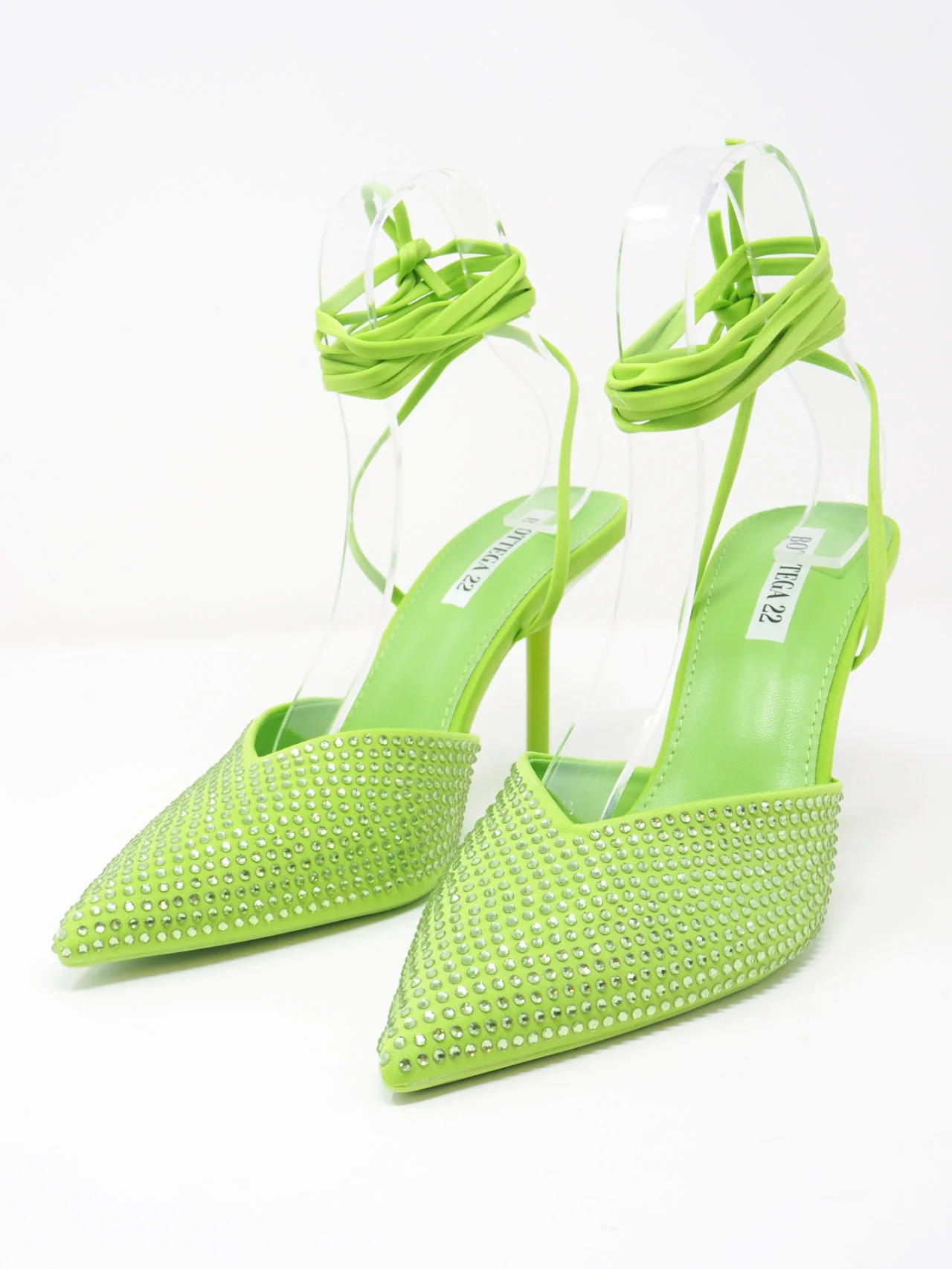 Décolleté con lacci e strass - immagine 3