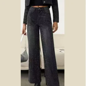 Pantaloni jeans con strass