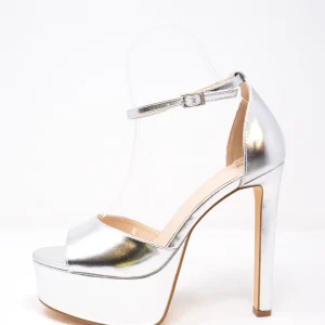 Sandali con plateau e tacco fino