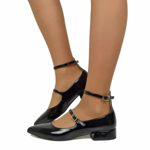 Ballerine Donna a Punta Nere Mary Jane Made in Italy