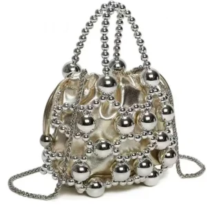 Pochette con sfere metalliche