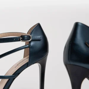 NERO GIARDINI E218401D SANDALI DONNA IN PELLE OCEANO