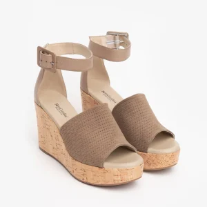 NERO GIARDINI E218770D SANDALI DONNA IN CAMOSCIO CASTORO