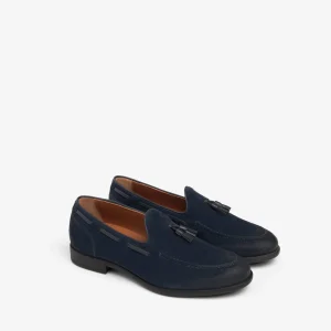 NERO GIARDINI E302783UE MOCASSINI IN CAMOSCIO BLU