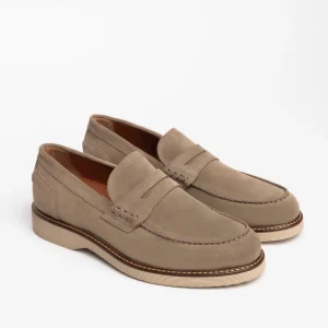 NERO GIARDINI E302790UE MOCASSINI IN CAMOSCIO BISCOTTO