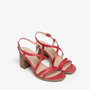 NERO GIARDINI E307560D SANDALI DONNA IN PELLE ROSSO