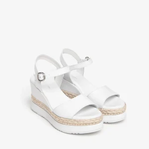 NERO GIARDINI E307690D SANDALI DONNA IN PELLE BIANCO