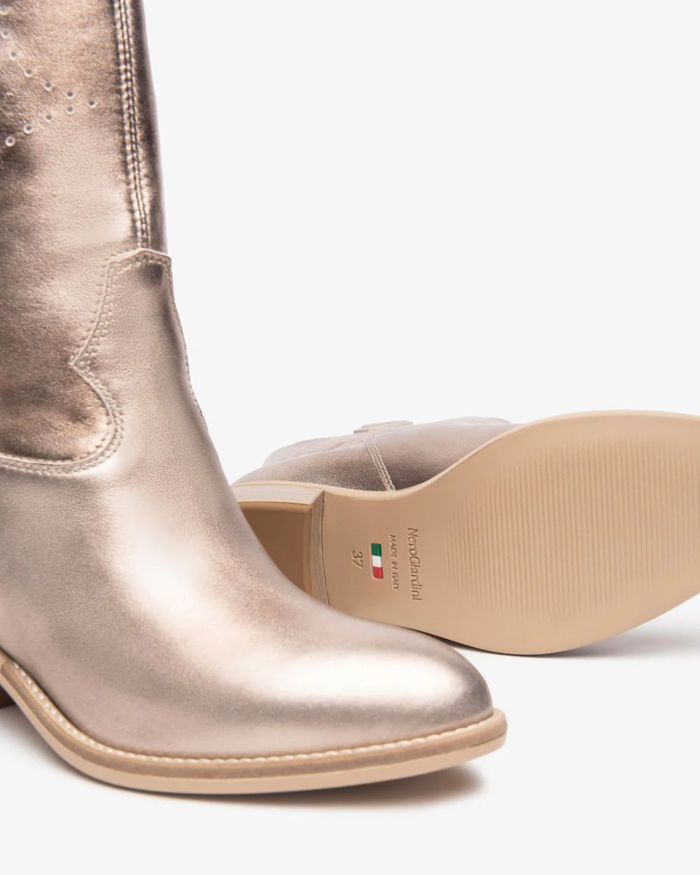 Nero Giardini E512706D Stivali Donna in Pelle tortora - immagine 6